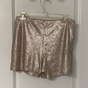 Rose Gold Sequin Shorts